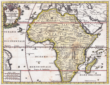 Africa, P. A. Neralco, Roma 1757