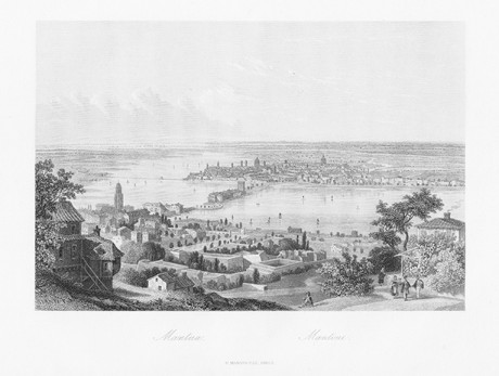 Incisione su acciaio, Mantova, H. Mandeville