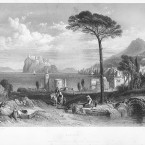 Incisione su acciaio, Ischia, W. Brockedon
