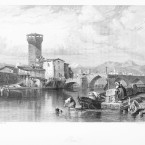 Incisione su acciaio, Pisa, W. Brockedon