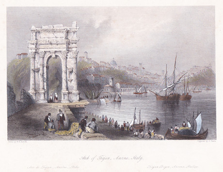 Incisione su acciaio, Ancona, J. Sands