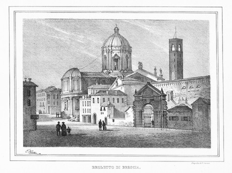 Litografia, Broletto di Brescia, Pietro Filippini
