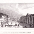 Litografia, Mercato del grano, Brescia, Pietro Filippini