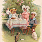 Illustrazione da libri per bambini, Cromolitografia dell'800 Illustrazione da libri per bambini, Cromolitografia dell'800